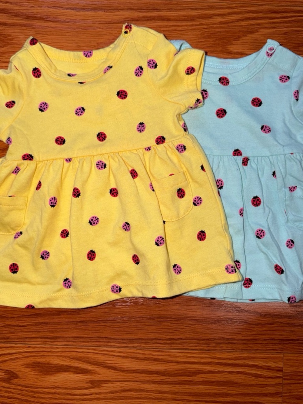 Wonder NationGirls Yellow Ladybug Print Cotton Dresses
